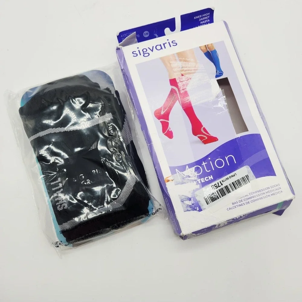 Sigvaris‎ Motion High Tech Knee High Compression Socks 20-30mmHg Unisex Black